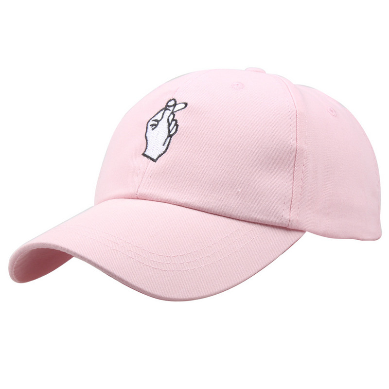 Szerelmi gesztusok Ujjhímzés Golf Baseball sapka Csont Férfi Női Snapback Flipper Little Heart Sun Truck Sap Gorras