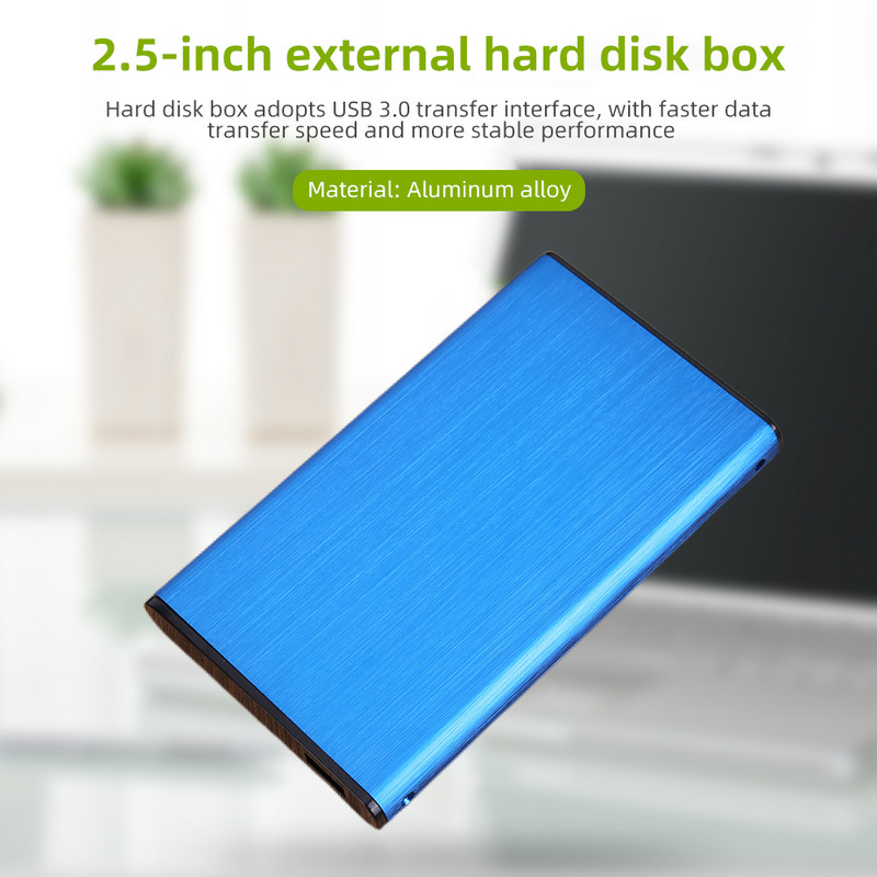 2,5 hüvelykes merevlemez-ház Merevlemez-ház Tárolóeszközök Kompatibilis USB3.0 HDD külső merevlemez-tok Plug and Play PC TV laptophoz