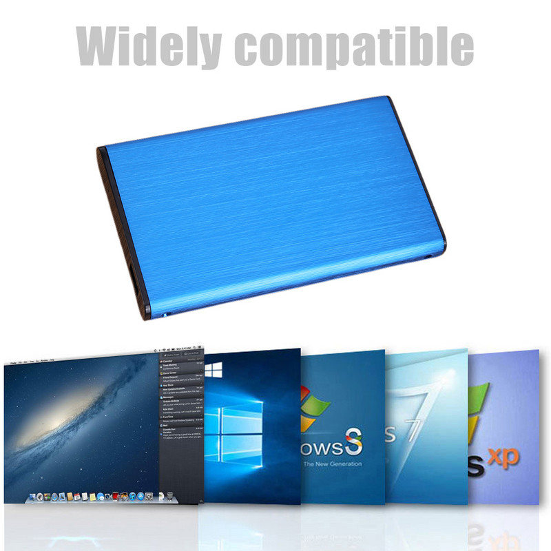 2,5 hüvelykes merevlemez-ház Merevlemez-ház Tárolóeszközök Kompatibilis USB3.0 HDD külső merevlemez-tok Plug and Play PC TV laptophoz