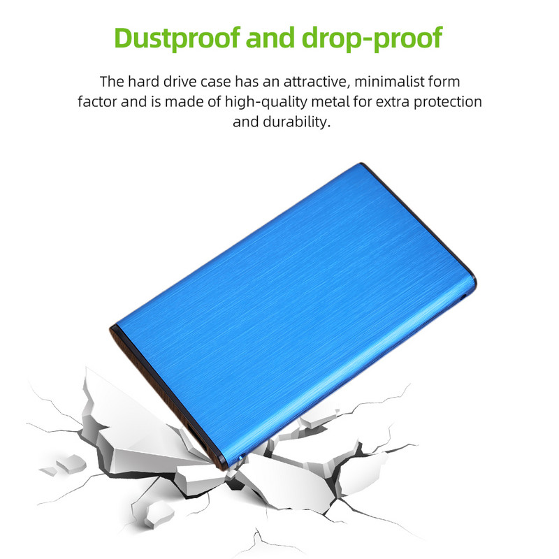 2,5 hüvelykes merevlemez-ház Merevlemez-ház Tárolóeszközök Kompatibilis USB3.0 HDD külső merevlemez-tok Plug and Play PC TV laptophoz