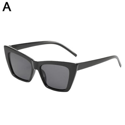 Jaunas stilīgas vienkāršības Vintage baltas bieza rāmja kaķu acs sievietēm modes saulesbrilles mazas trīsstūra formas kaķu acu saulesbrilles