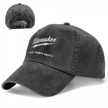 Milwaukee унисекс бейзболна шапка със скъсани памучни шапки шапка с ретро шапка за тренировки на открито
