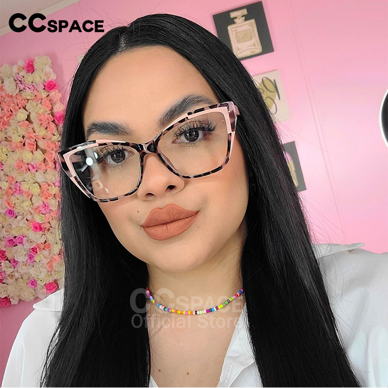 55485 Fashion TR90 Anti Blue Light Blocking Cat Eye Akiniai rėmeliai Moteriški Prabangūs Dizaino Retro akiniai moterims Optiniai