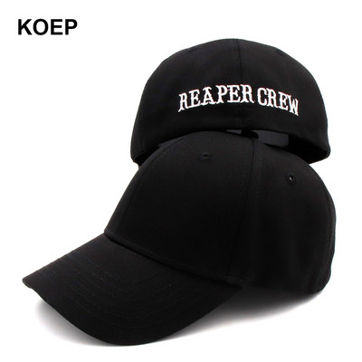 KOEP SOA fekete kalapok Sons of Anarchy for Reaper Crew testre szabott baseball sapka női betűkkel hímzett hip-hop sapka férfiaknak