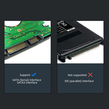 2,5-инчова кутия за мобилен твърд диск 5Gbps USB 3.0 към SATA Кутия за външен твърд диск Plug and Play Калъф за твърд диск за SSD и HDD