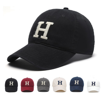 Beisbolo kepurė H raidė Cap Snapback Kepurė nuo saulės Pavasario rudens beisbolo kepurė Sportinė kepurė Hip Hop Fitted Cap Kepurės vyrams Moterys