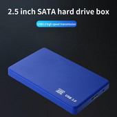 Carcasă pentru hard disk Cutie pentru hard disk fără drivere Cutie SSD externă USB SATA de 2,5 inchi inteligentă rezistentă la șocuri