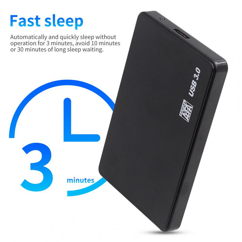 Carcasă pentru hard disk Cutie pentru hard disk fără drivere Cutie SSD externă USB SATA de 2,5 inchi inteligentă rezistentă la șocuri