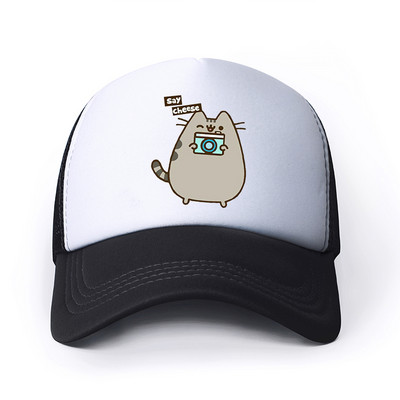 2022 Hot Pusheen macskahálós baseballsapka, állítható, snapback sapka női férfiaknak férfi hip-hop anime kamionos sapka Streetwear apa sapka