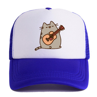 2022 Hot Pusheen macskahálós baseballsapka, állítható, snapback sapka női férfiaknak férfi hip-hop anime kamionos sapka Streetwear apa sapka
