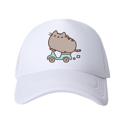 2022 Hot Pusheen macskahálós baseballsapka, állítható, snapback sapka női férfiaknak férfi hip-hop anime kamionos sapka Streetwear apa sapka