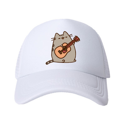 2022 Hot Pusheen macskahálós baseballsapka, állítható, snapback sapka női férfiaknak férfi hip-hop anime kamionos sapka Streetwear apa sapka