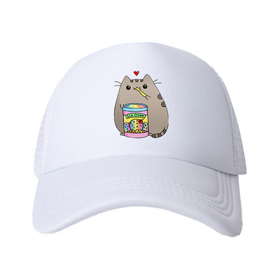 2022 Hot Pusheen macskahálós baseballsapka, állítható, snapback sapka női férfiaknak férfi hip-hop anime kamionos sapka Streetwear apa sapka