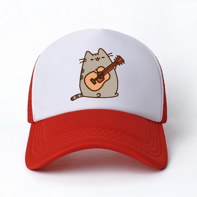 2022 Hot Pusheen macskahálós baseballsapka, állítható, snapback sapka női férfiaknak férfi hip-hop anime kamionos sapka Streetwear apa sapka