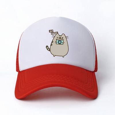 2022 Hot Pusheen macskahálós baseballsapka, állítható, snapback sapka női férfiaknak férfi hip-hop anime kamionos sapka Streetwear apa sapka