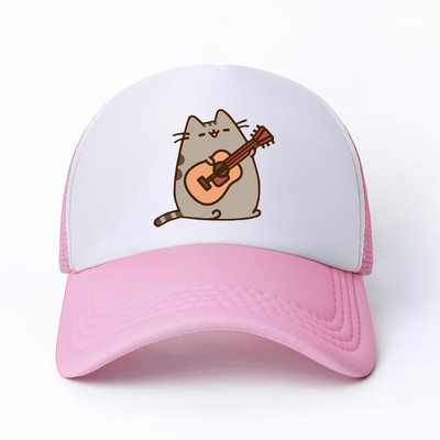 2022 Hot Pusheen macskahálós baseballsapka, állítható, snapback sapka női férfiaknak férfi hip-hop anime kamionos sapka Streetwear apa sapka