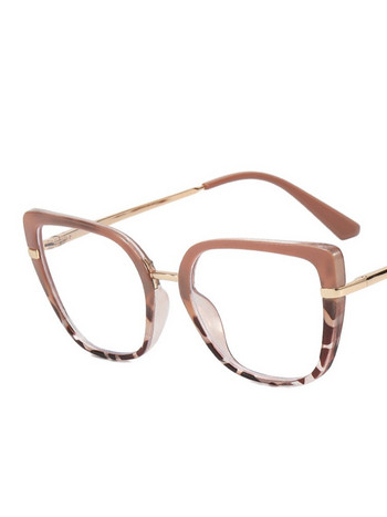 Нови метални очила с котешко око за жени с квадратна рамка очила момичета оптика очила очила градиент цвят късогледство очила рамка