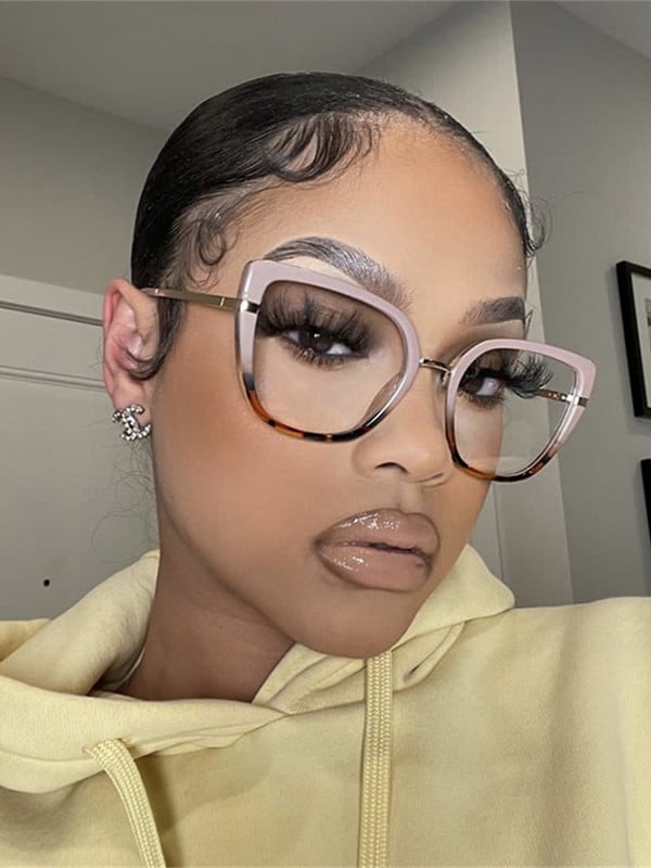 Nauji metaliniai kačių akiniai moterims kvadratinio rėmelio akiniai mergaitėms optika akiniai akiniai gradiento spalvos trumparegystė akinių rėmeliai