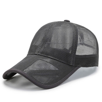 Άνδρες γυναίκες 2022 Καλοκαίρι με πλήρες διχτυωτό καπέλο μπέιζμπολ Quick Dry Cooling Sun Protection Πεζοπορίας γκολφ τρέξιμο Ρυθμιζόμενο καπέλο Snapback gorras