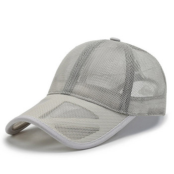 Άνδρες γυναίκες 2022 Καλοκαίρι με πλήρες διχτυωτό καπέλο μπέιζμπολ Quick Dry Cooling Sun Protection Πεζοπορίας γκολφ τρέξιμο Ρυθμιζόμενο καπέλο Snapback gorras