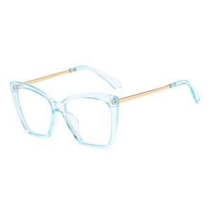 TWO Oclock dideli moteriški akiniai su rėmeliu tendencija Moteriški dekoratyviniai raudoni skaidrūs receptiniai akiniai kvadratiniai katė