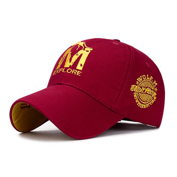 D&T 2021 Νέο Καπέλο Μπέιζμπολ Ανδρικά Γυναικεία Unisex Βαμβακερό υλικό Trend M Κέντημα Ρυθμιζόμενο καπέλο αντηλιακής προστασίας με λογότυπο