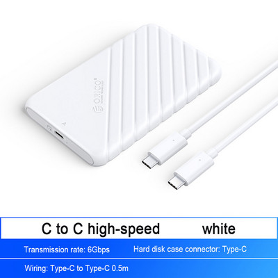 ORICO SSD dėklas MicroB USB3.0 2,5 colio išorinės atminties HDD dėklas SATA 5/6Gbps SSD kietojo disko korpuso palaikymas UASP, skirtas nešiojamam kompiuteriui