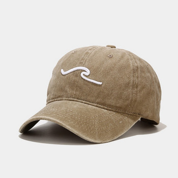 Изпрана памучна шапка за татко за мъже, жени, бейзболна шапка с вълнообразна бродерия, модни хип-хоп шапки, шапка със закопчалка, спортна шапка Bone Garros