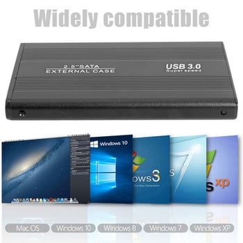 Кутия за външен твърд диск Поддържа 6TB Кутия за външен твърд диск за 2,5 инча SATA 1 2 3 SSD HDD Кутия за твърд диск Smart Sleep