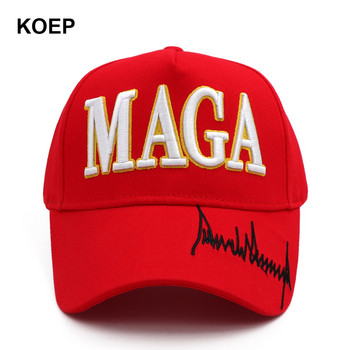 Нова шапка на Доналд Тръмп за 2024 г. Бейзболни шапки с флаг на САЩ MAGA Тръмп с подпис Snapback Президентска шапка 3D бродерия Drop Shipping
