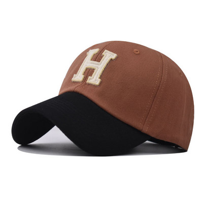 Beisbolo kepurė Snapback Kepurė nuo saulės Kepurė nuo saulės pavasario rudens beisbolo kepurė Sportinė kepuraitė H raidė Cap Hip Hop Fitted Cap Kepurės vyrams Moterys