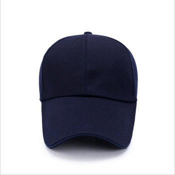 Унисекс обикновена черна супер удължена шапка със закопчалка Регулируема бейзболна шапка Шапка със сандвич периферия Външна шапка с козирка за слънце Платнена шапка