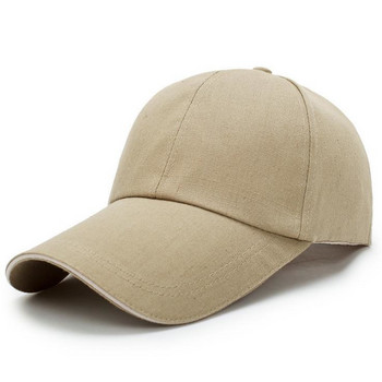 Унисекс обикновена черна супер удължена шапка със закопчалка Регулируема бейзболна шапка Шапка със сандвич периферия Външна шапка с козирка за слънце Платнена шапка