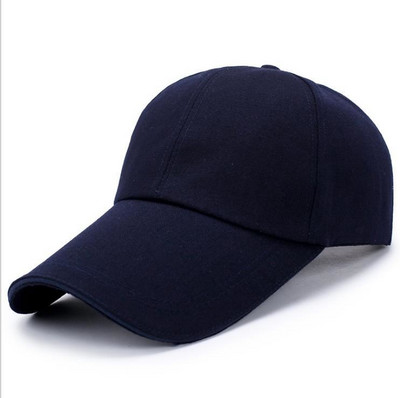 Unisex Plain Black Super Long Bill Snapback dangtelis Reguliuojamas beisbolo kepuraitė su sumuštiniu su krašteliu lauko kepurė su skydeliu nuo saulės.