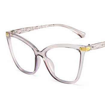 Γυαλιά Cat Eye Σκελετός Γυναικεία επώνυμη σχεδιάστρια μόδας Διαφανής φακός Γυαλιά Γυαλιά Vintage Clear Ultralight Anti Blue Light Γυαλιά