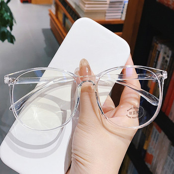 Μόδα Στρογγυλά Γυαλιά Γυναικεία Vintage Επωνυμία Σχεδιαστής Clear Eyeglasses Μεγάλο πλαίσιο Διαφανής φακός Γυαλιά Retro Ultralight Oculos