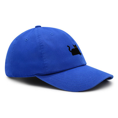 Fekete macska baseball sapka hímzés Prémium Apa Kalap Cat Mom Pamut Állítható Trucker Hat