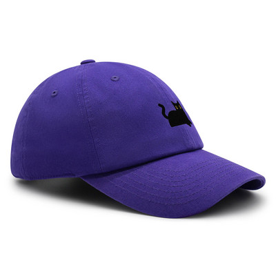 Fekete macska baseball sapka hímzés Prémium Apa Kalap Cat Mom Pamut Állítható Trucker Hat