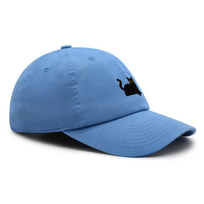 Fekete macska baseball sapka hímzés Prémium Apa Kalap Cat Mom Pamut Állítható Trucker Hat