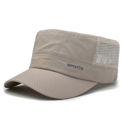 Medvilninė kepurė moterims Vyrams Reguliuojama plokščia kepurė Unisex tvirtos beisbolo kepuraitės Klasikinės paprastos vintažinės kelionės sportinės karinės kariūnų kepurė