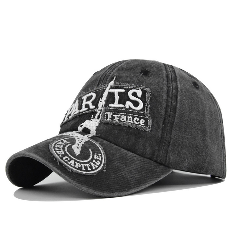 Pesapallimüts Retrostiilis päikesemüts Kevad-Sügis Pesuvesi kauboi pesapallimüts Pariisi Prantsuse Eiffeli torni müts Hip-hopi liibuv müts