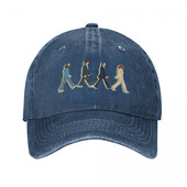Retro The Beatle Walking Road beisbolo kepurė Unisex Style Distressed Denim Snapback kepuraitė Lauke Vasarinė Nestruktūruota Minkšta Kepuraitė