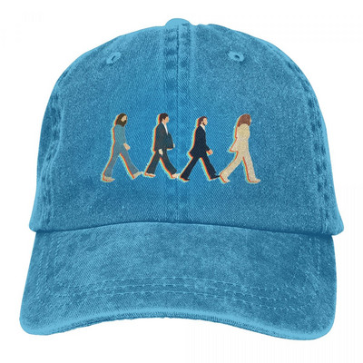 Retro The Beatle Walking Road beisbolo kepurė Unisex Style Distressed Denim Snapback kepuraitė Lauke Vasarinė Nestruktūruota Minkšta Kepuraitė