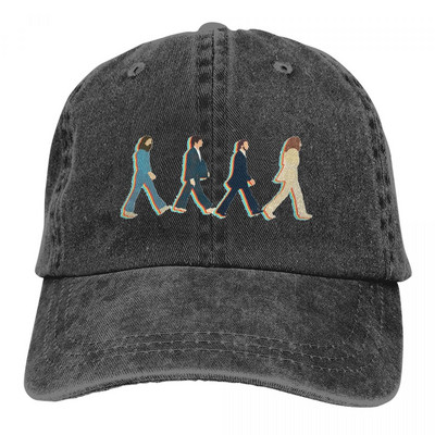 Retro The Beatle Walking Road beisbolo kepurė Unisex Style Distressed Denim Snapback kepuraitė Lauke Vasarinė Nestruktūruota Minkšta Kepuraitė