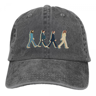 Retro The Beatle Walking Road beisbolo kepurė Unisex Style Distressed Denim Snapback kepuraitė Lauke Vasarinė Nestruktūruota Minkšta Kepuraitė