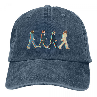 Retro The Beatle Walking Road beisbolo kepurė Unisex Style Distressed Denim Snapback kepuraitė Lauke Vasarinė Nestruktūruota Minkšta Kepuraitė
