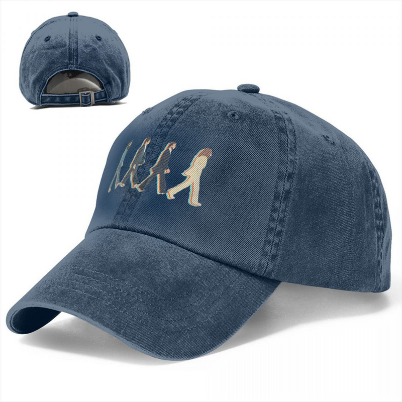 Retro The Beatle Walking Road beisbolo kepurė Unisex Style Distressed Denim Snapback kepuraitė Lauke Vasarinė Nestruktūruota Minkšta Kepuraitė