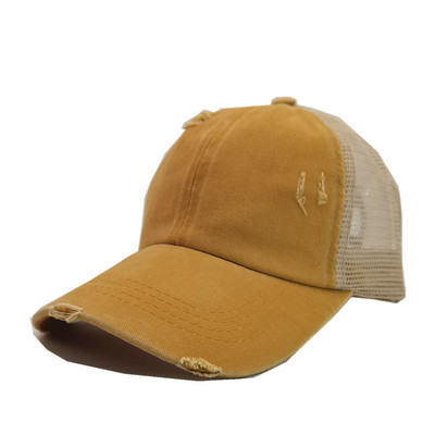 Dad Hat Spot Suvine naiste müts Korte-pesapalli võrkmüts avatava auguga Puhasvärviline lahtine lekkiv punutud päike