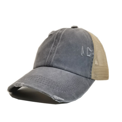 Dad Hat Spot Suvine naiste müts Korte-pesapalli võrkmüts avatava auguga Puhasvärviline lahtine lekkiv punutud päike