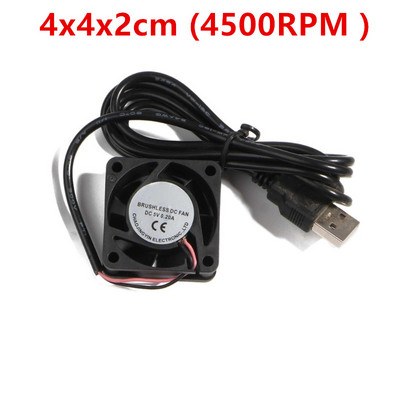 USB вентилатори Охлаждащ радиатор на процесора 5V 2Pin USB вентилатори за компютърна кутия-сървърен радиатор 4cm 5cm 6cm 7cm Тиха 4500-5500RPM